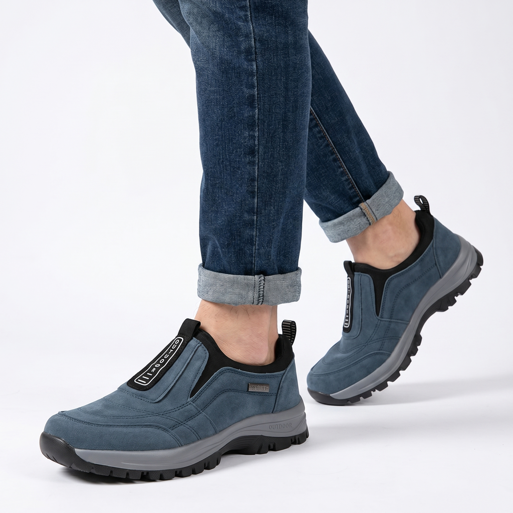 🔥 50% de descuento - ¡No te lo pierdas! 🦶Zapatos de Exterior ASSNAS para Hombre | Soporte de Arco Avanzado, Gamuza Antideslizante y Confort Total