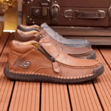 (⏰Oferta por tiempo limitado - 50% de descuento) - Zapatos de cuero genuino hechos a mano - Soporte de arco, impermeables, antideslizantes