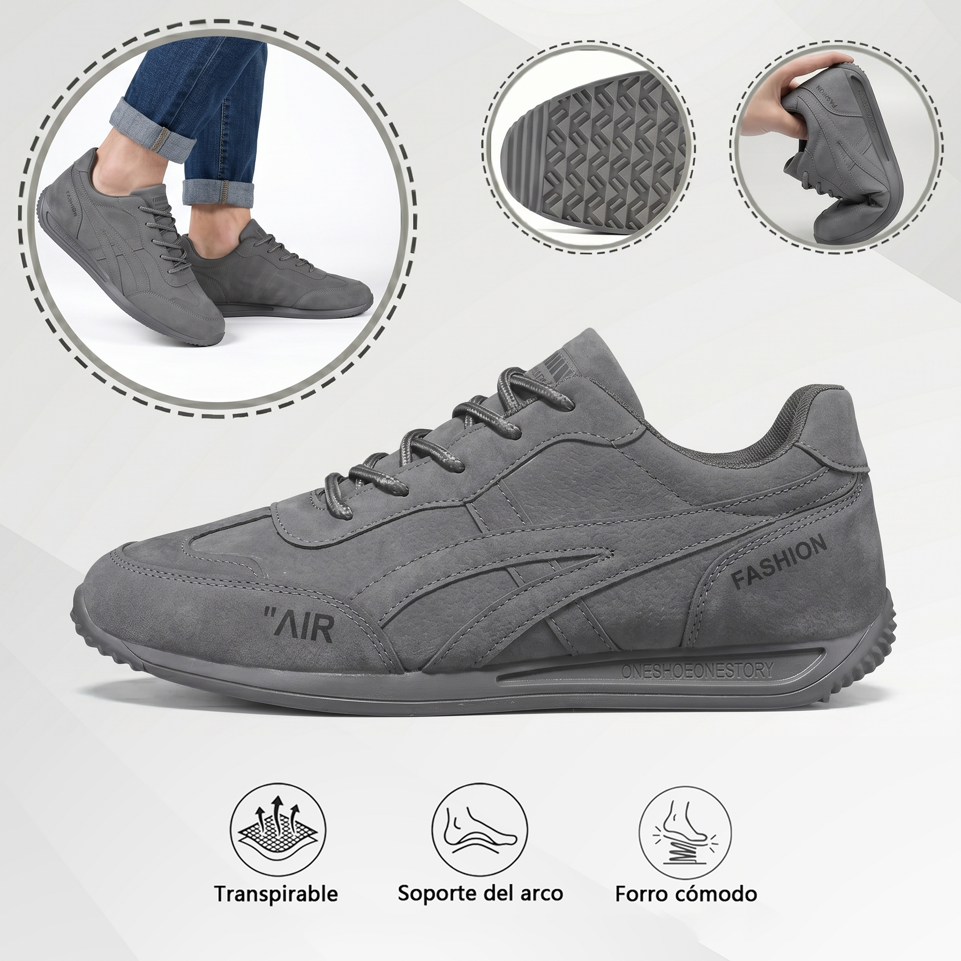 🔥 ¡Oferta especial de hoy con un 60% de descuento 🎁 Zapatos ortopédicos para caminar de hombre ✅ Transpirables y antideslizantes - ¡Dile adiós al dolor de pies y disfruta de comodidad todo el día!