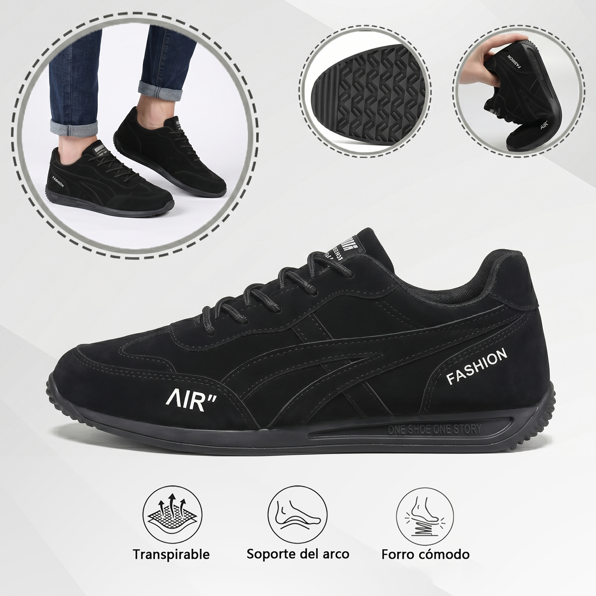 🔥 ¡Oferta especial de hoy con un 60% de descuento 🎁 Zapatos ortopédicos para caminar de hombre ✅ Transpirables y antideslizantes - ¡Dile adiós al dolor de pies y disfruta de comodidad todo el día!