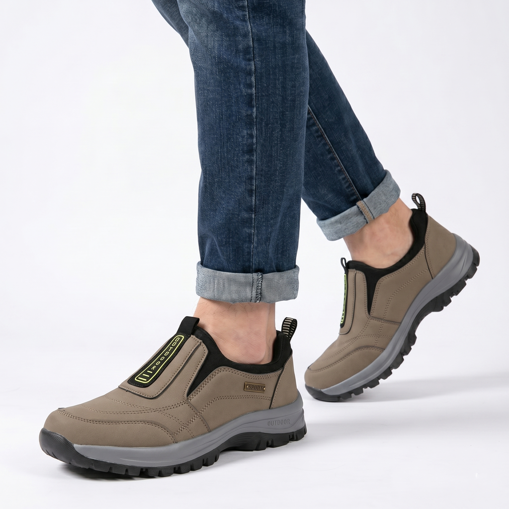 🔥 50% de descuento - ¡No te lo pierdas! 🦶Zapatos de Exterior ASSNAS para Hombre | Soporte de Arco Avanzado, Gamuza Antideslizante y Confort Total